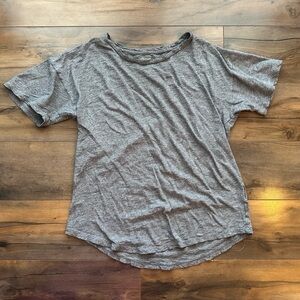 Madewell Whisper Cotton Gray Tee Size M Casual Minimalist Capsule Top